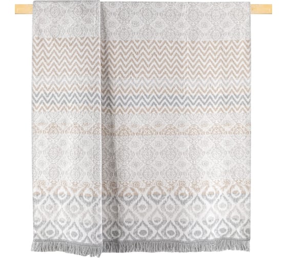 Плед Arya Home arya хлопок, 200x220, lily бежевый, серый 8680943220691