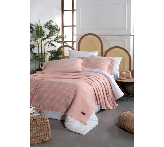 Плед Arya Home arya хлопок, с наволочками, 220x240, summer абрикосовый 8680943225016