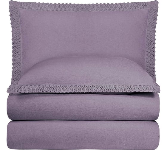 Покрывало Arya Home arya жаккард, с кружевом, 240x260, paisley сливовый 8680943101693