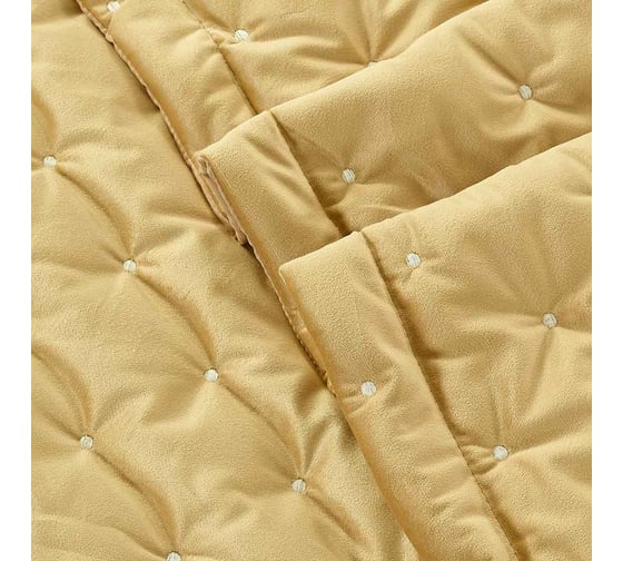 Покрывало Arya Home arya бархат, 180x240, наволочка 50x70+5, ansel золотистый 8680943114037