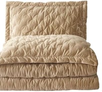 Покрывало Arya Home arya бархат, 180x240, наволочка 50x70+5, ansel бежевый 8680943083838