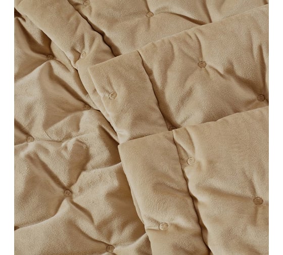 Покрывало Arya Home arya бархат, 180x240, наволочка 50x70+5, ansel бежевый 8680943083838
