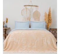 Покрывало Arya Home arya махровое, 160x220, botanical garden, светло-бежевый 8680943110305