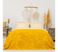 Покрывало Arya Home arya махровое, 160x220, botanical garden, желтый 8680943109279