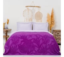 Покрывало Arya Home arya махровое, 160x220, botanical garden, лиловый 8680943109316