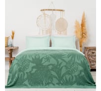 Покрывало Arya Home arya махровое, 160x220, botanical garden, зеленый 8680943109286
