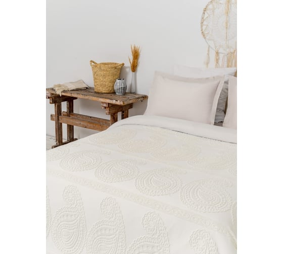 Покрывало-простыня Arya Home arya 160x220, misley, экрю 8696422530298