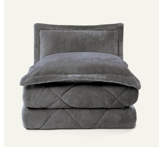 Покрывало Arya Home arya шерпа, 230x250, leron серый 8680943220035 1