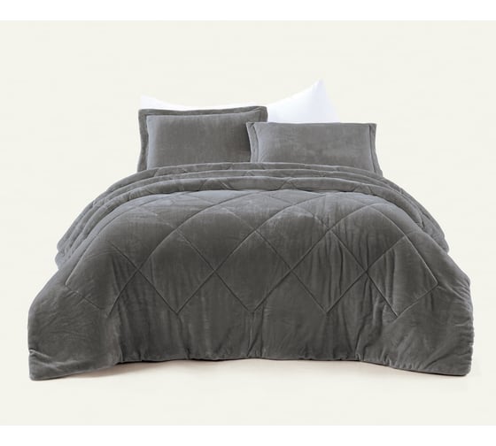 Покрывало Arya Home arya шерпа, 230x250, leron серый 8680943220035