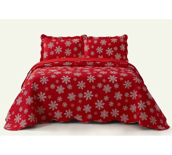 Покрывало Arya Home arya печатное, 250x260, december красный 8680943112507