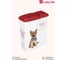 Контейнер для корма с декором Бытпласт lucky pet 2.3 л, собаки, бордовый 434211421 1