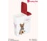 Контейнер для корма с декором Бытпласт lucky pet 2.3 л, собаки, бордовый 434211421 2