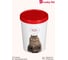 Контейнер для корма и лакомств с декором Бытпласт lucky pet 1.6 л, кошки, бордовый 434211721 1