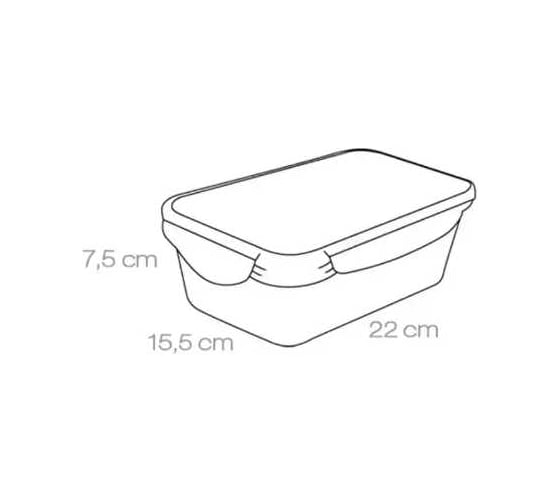 Контейнер Tescoma freshbox 1.5 л, прямоугольный 892066
