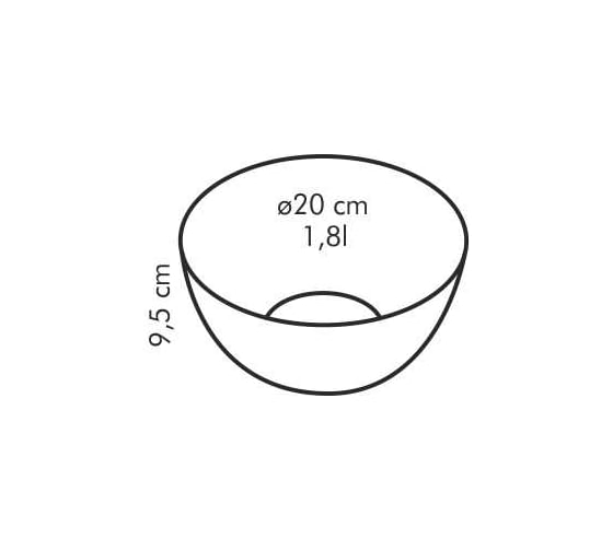 Стеклянная миска Tescoma giro 20 см 389220
