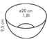 Стеклянная миска Tescoma giro 20 см 389220 3