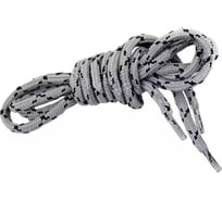 Шнурки для обуви Следопыт сибирский круглые, цвет черно-серый, диаметр 4 мм, длина 100 см PF-SL-05