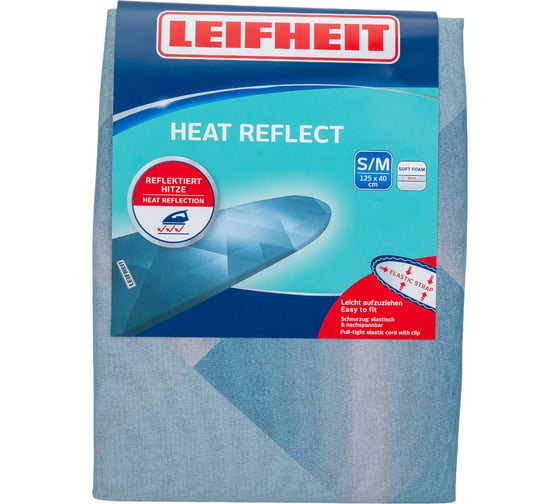 Покрытие для гладильной доски Leifheit Heat Reflect S/M max 125x40 см, металлизированное 71603