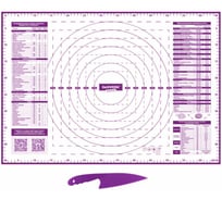 Силиконовый коврик для раскатки/запекания DASWERK 46x66 см, фиолетовый 608427