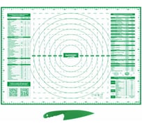 Силиконовый коврик для раскатки/запекания DASWERK 46x66 см, зеленый 608428