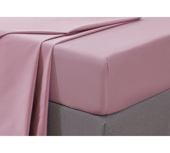 Хлопковая простынь Arya Home arya 160x200+33, camino розовый 8680943108562