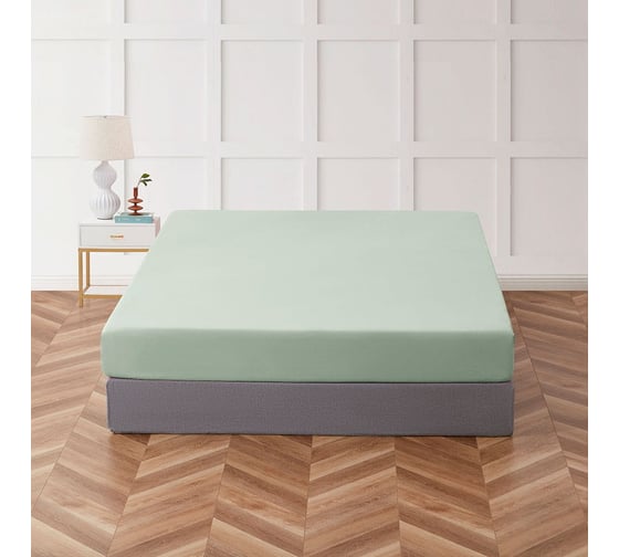 Хлопковая простынь Arya Home arya 160x200+33, camino мятный 8680943108531 1
