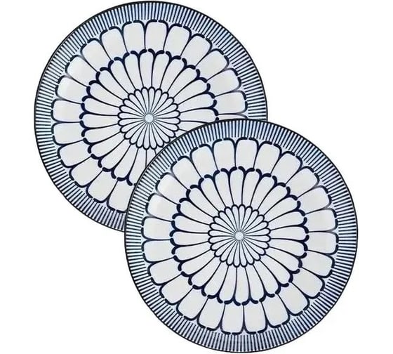 Набор тарелок ZDK Kitchen Japanese Collection, 2 шт, цвет голубой, диаметр 20 см 371106-SET2