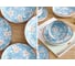 Набор тарелок ZDK Kitchen Japanese Collection, 4 шт, цвет голубой, диаметр 18 см Цветочки 371594-4 2