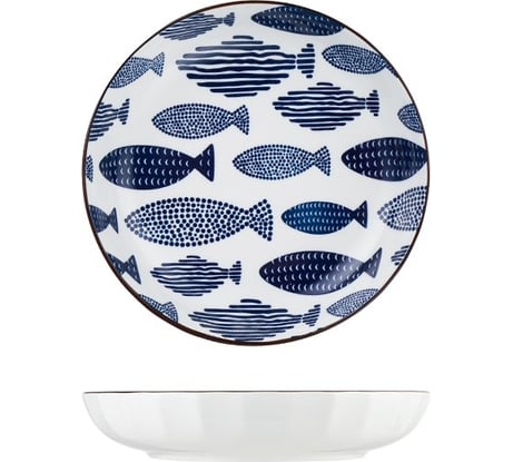 Набор тарелок ZDK Kitchen Japanese Collection, 2 шт, цвет голубой, диаметр 20 см 371108-SET2