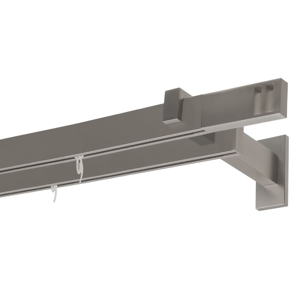 Двухрядный составной карниз Arttex Хай-тек сатин, 320 см, Квадро ...