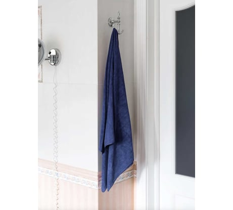 Банное полотенце из микрофибры для рук и тела BIRD HOUSE синее, 70x140 см 50154