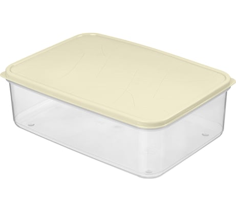 Контейнер для продуктов IDILAND Modena прямоугольный 2.5 л с гибкой крышкой светло-бежевый 221110625/01