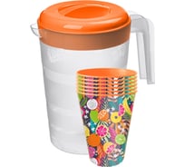 Набор для пикника IDILAND 7 предметов оранжевый 221183905/01