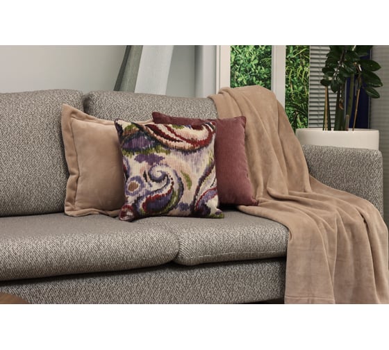 Плед AMETISTHOME vittoria biscuit 180x210 VITTORIAbiscuit180х210