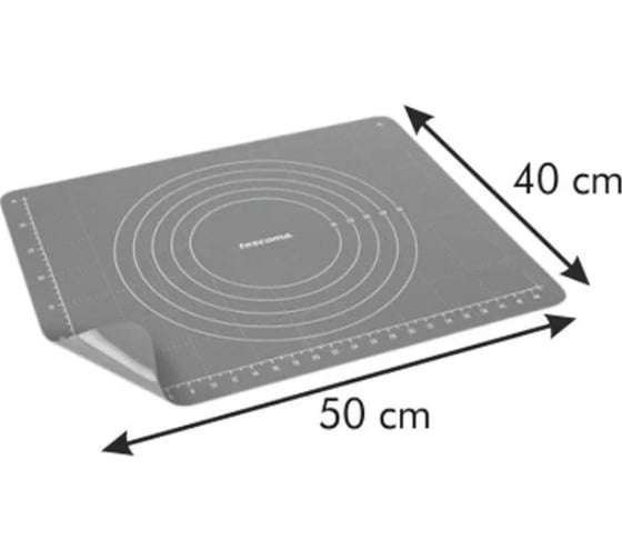 Поверхность для раскатки теста Tescoma с зажимом delicia siliconprime 50x40 см 629448