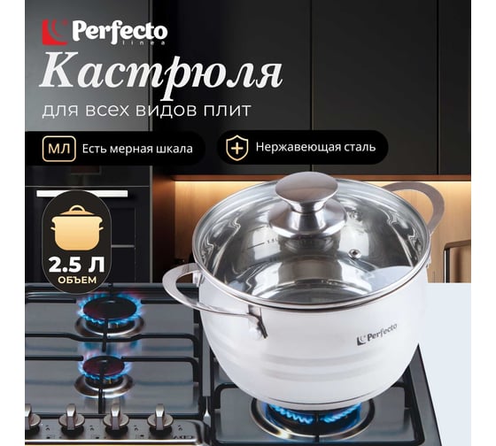 Кастрюля PERFECTO LINEA Arcelia из нержавеющей стали 2.5 л 50-118135