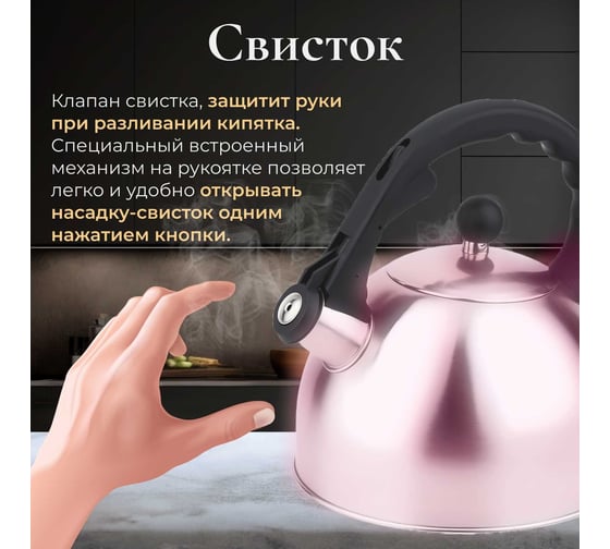 Чайник PERFECTO LINEA со свистком 2.5 л Melissa 52-225001