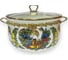 Эмалированная кастрюля OMS collection, диаметр 16 см, 2.1 л, белая, цвет ручек золото 1008-VL-16-Gd 1