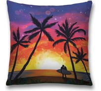 Декоративная наволочка JoyArty Любовь на берегу океана на молнии, 45x45 см  sl_385264