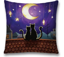 Декоративная наволочка JoyArty Кошачья романтика на молнии, 45x45 см  sl_378647