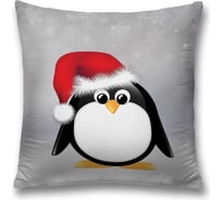Декоративная наволочка JoyArty Пингвин в шапке на молнии, 45x45 см sl_378749