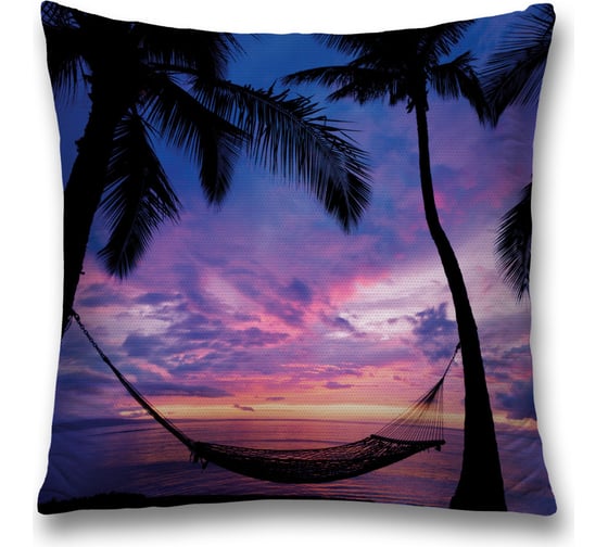 Декоративная наволочка JoyArty Пляжный лежак на молнии, 45x45 см  sl_244896 1