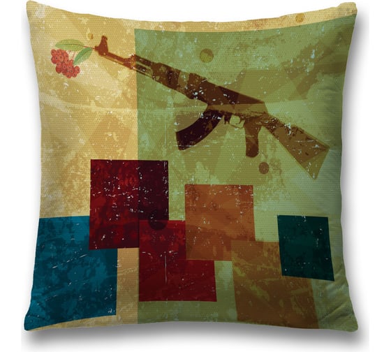 Декоративная наволочка JoyArty Автомат с цветными квадратами на молнии, 45x45 см  sl_378754 1