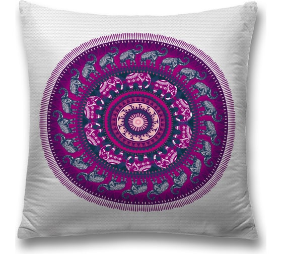 Декоративная наволочка JoyArty Фиолетовая мандала на молнии, 45x45 см  sl_378621 1