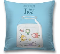 Декоративная наволочка JoyArty Аквариумные рыбки на молнии, 45x45 см  sl_378601