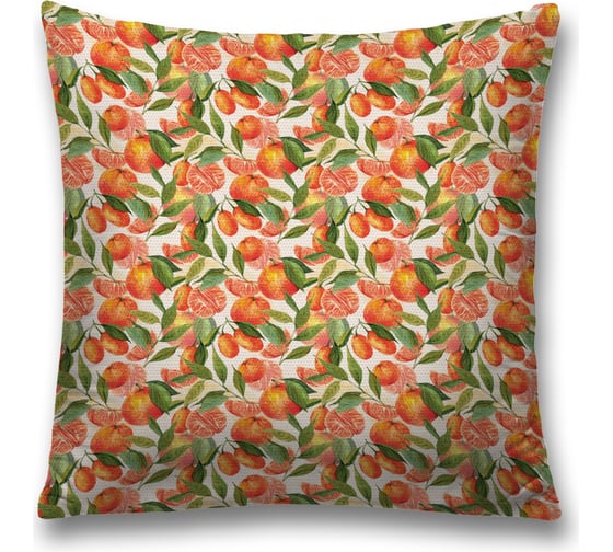 Декоративная наволочка JoyArty Сочные мандарины на молнии, 45x45 см  sl_378594 1