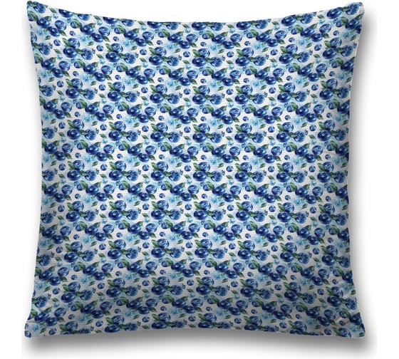 Декоративная наволочка JoyArty Ягоды черники и голубики на молнии, 45x45 см  sl_378597 1