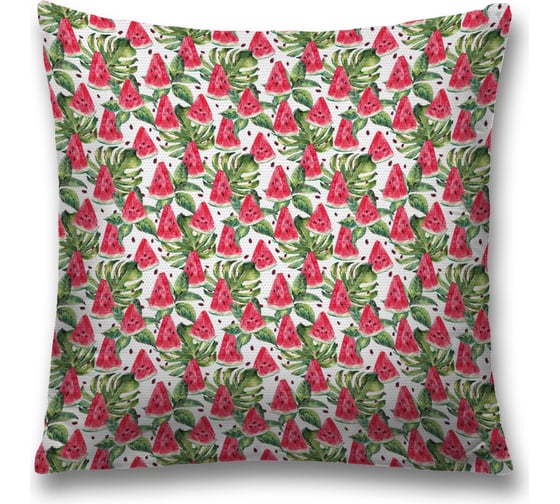 Декоративная наволочка JoyArty Тропические арбузы на молнии, 45x45 см  sl_378598 1