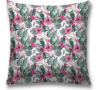 Декоративная наволочка JoyArty Цветущие кактусы на молнии, 45x45 см  sl_378382