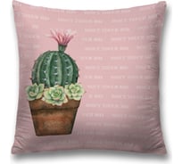 Декоративная наволочка JoyArty Кактус в горшке на молнии, 45x45 см  sl_378383